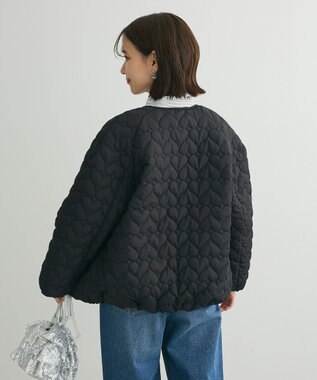 Green Parks ・ｓｗｉｎｇ　ｂｙ　ハートキルトコクーンブルゾン Black