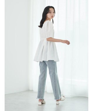 earth music&ecology スクエアネックチュニック Off White