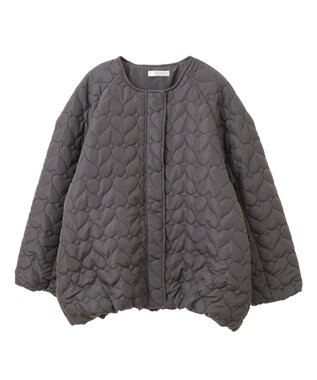 Green Parks ・ｓｗｉｎｇ　ｂｙ　ハートキルトコクーンブルゾン Charcoal Gray