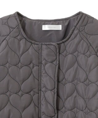 Green Parks ・ｓｗｉｎｇ　ｂｙ　ハートキルトコクーンブルゾン Charcoal Gray