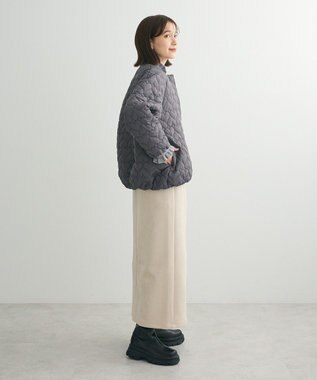 Green Parks ・ｓｗｉｎｇ　ｂｙ　ハートキルトコクーンブルゾン Charcoal Gray