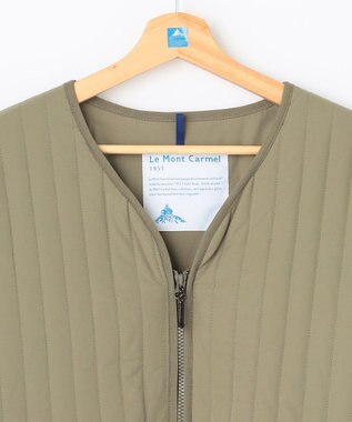 SHARE PARK LADIES 【UNISEX】キルティング蓄熱中綿 Ｖカーディガン（Mサイズ） カーキ