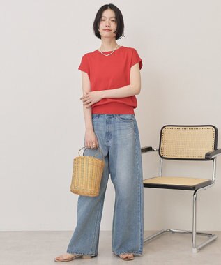 AMERICAN HOLIC フレンチスリーブニットプルオーバー Red