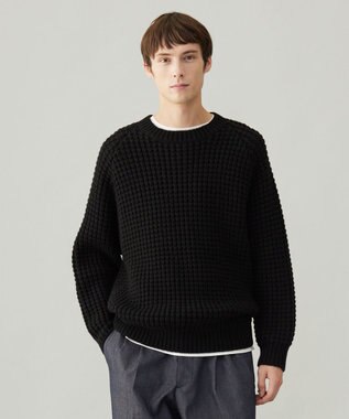 UNFILO MENS 【男女兼用】ウールポップコーン クルーネック ニット