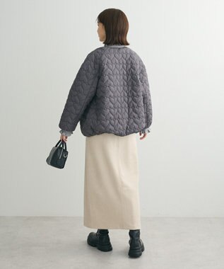 Green Parks ・ｓｗｉｎｇ　ｂｙ　ハートキルトコクーンブルゾン Charcoal Gray