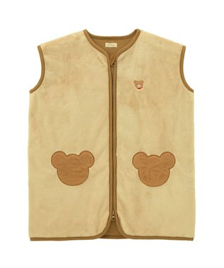 MIKI HOUSE HOT BISCUITS 【ミキハウス】 マイクロファー スリーパー ベージュ