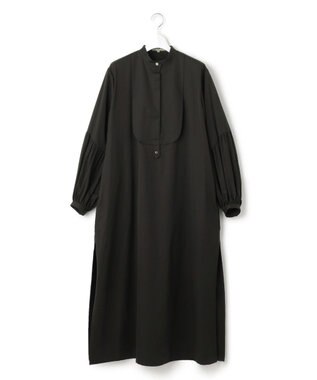 23区 【23区 lab.】ハイカウントコットン マキシ丈 シャツ ワンピース ブラック系