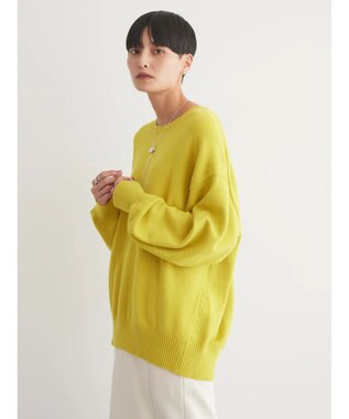 AMERICAN HOLIC バイパチ袖ボリュームニットプルオーバー　 Yellow