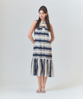 GRACE CONTINENTAL ロープボーダーワンピース