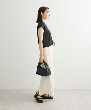 Green Parks ・ｓｗｉｎｇ　ｂｙ　ロゴ刺繍フレンチＴＥＥ Black