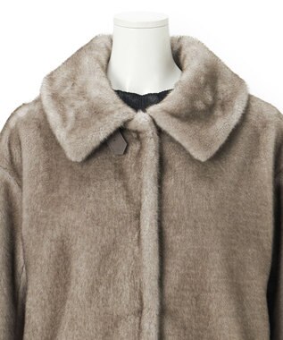 23区 L 【GOLD LABEL】ECOPEL フォギーカラー ファーブルゾン ライトグレー系