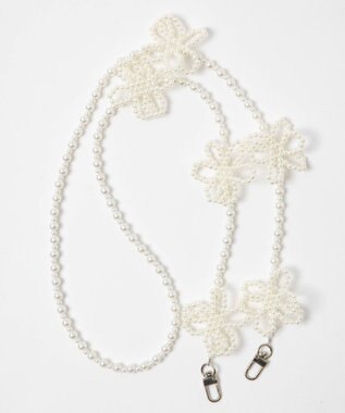 WEGO フラワーモチーフビーズストラップ 柄1