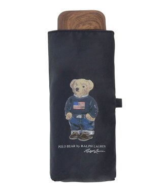 MOONBAT 【WEB限定】POLO RALPH LAUREN(ポロ ラルフローレン) 晴雨兼用日傘 折りたたみ傘 コンパクト ポロベア 一級遮光 遮熱 UV ディープブルー