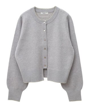 earth music&ecology ラメジャカードカーディガン Light Gray