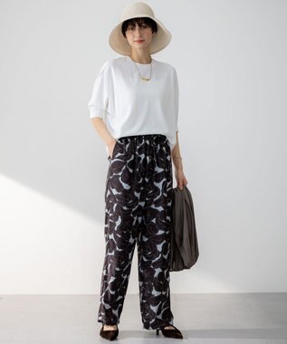 23区 S 【洗える】レーヨンポリエステルストレッチ ドルマン ニット ホワイト系