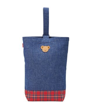 MIKI HOUSE HOT BISCUITS 【ミキハウス】 ミキハウスベア 上履き袋 赤