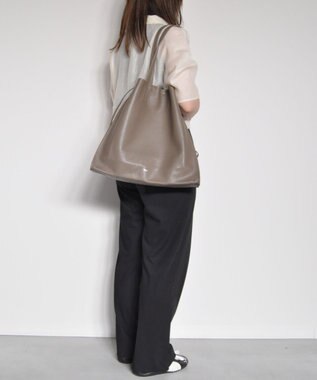 blancle シュリンクレザー スクイーズビッグトート TAUPE