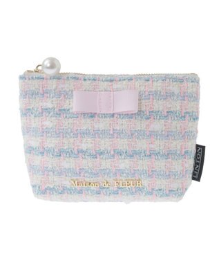 Maison de FLEUR LINTONツイードポーチ Off White