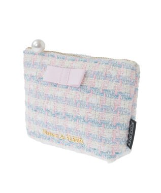 Maison de FLEUR LINTONツイードポーチ Off White