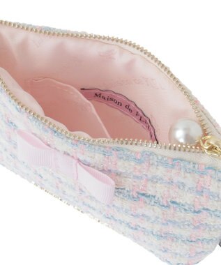 Maison de FLEUR LINTONツイードポーチ Off White