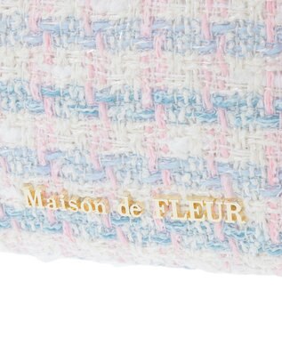 Maison de FLEUR LINTONツイードポーチ Off White