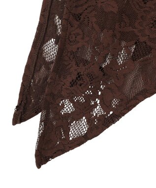 Green Parks ＳＥＴ２点フォトＴシャツ＋レーススカーフ Brown