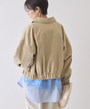 AMERICAN HOLIC 襟付きショート丈ブルゾン Beige