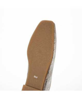 ing <ing>【WEB限定】スクエアトゥバレエシューズ シルバー