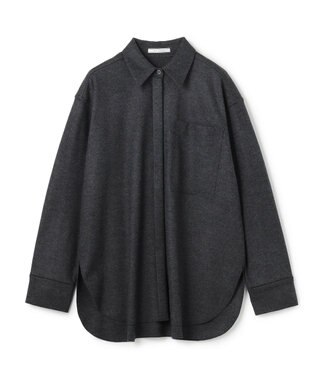 BEIGE， MONTAIGNE / ウールオーバーサイズシャツ C.Gray