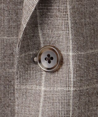 GOTAIRIKU 【CANONICO/カノニコ】サキソニーウールコットンブレンド ジャケット_ブラウンチェック ブラウン×グレンチェック