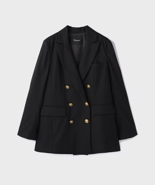 GRACE CONTINENTAL バックベンツダブルジャケット ブラック