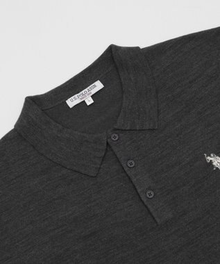 WEGO 【25年秋冬新作/ユニセックス着用ITEM/MLサイズ展開】別注USPOLOニットポロ グレー