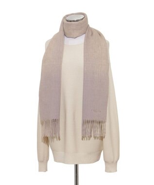 MOONBAT FURLA(フルラ）ウール100％ オンブレー チェックマフラー ベージュ