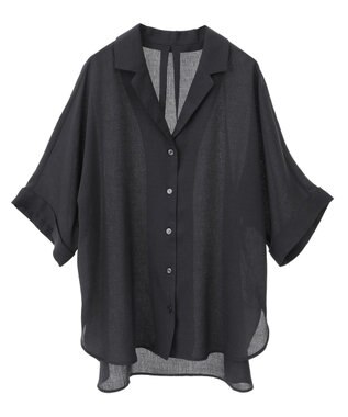 Green Parks 開襟シアージャケット風シャツ Check