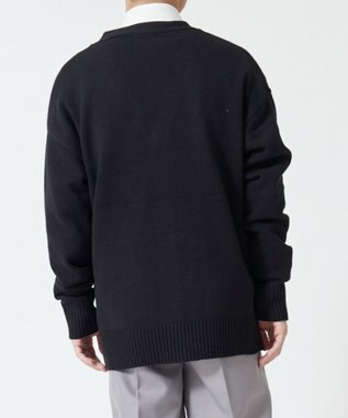 WEGO 【SCHOOL ITEM】メンズスクールニットカーディガン ブラック