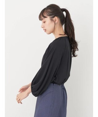 earth music&ecology パフスリーブカットソー Black