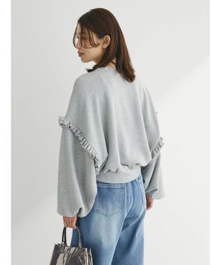 Green Parks ・Ｐｅｔｉｔ　Ｆｌｅｕｒ　ボリュームスリーブスウェット Gray Mixture