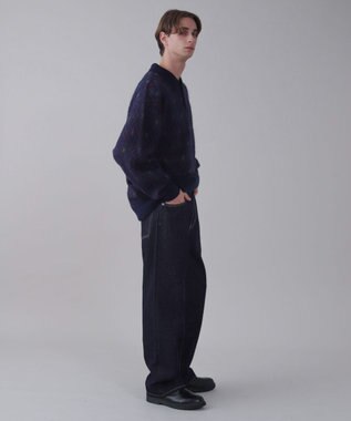 WEGO 【ユニセックス着用ITEM/ウエスト調整可】ストレートデニムパンツ デニムインディゴ