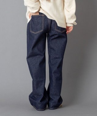 WEGO 【ユニセックス着用ITEM/ウエスト調整可】ストレートデニムパンツ デニムインディゴ