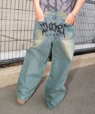 WEGO トライバルデニムパンツ デニム中濃加工色