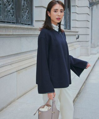 23区 【洗える】スムージーコットン シアー ニット ホワイト系