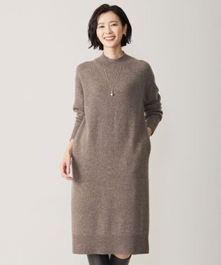 J.PRESS LADIES 【洗える】MIX COLORED ニット ワンピース ブラウン系