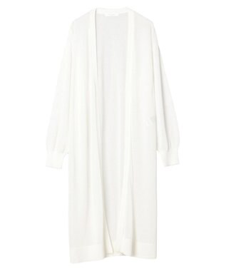 Green Parks 接触冷感ロング丈カーデ White