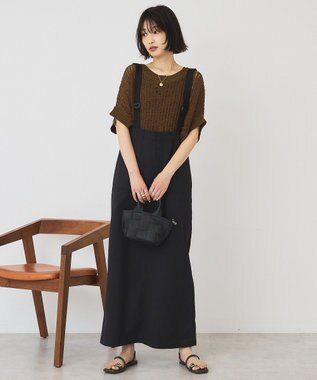 AMERICAN HOLIC 透かし畦ルーズニット Camel