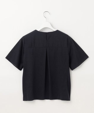 J.PRESS LADIES L カールマイヤーシアー シャドーストライプ カットソー ネイビー系