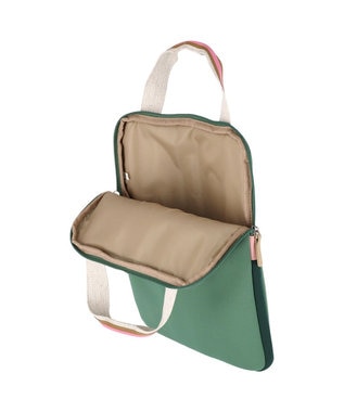 tsumori chisato CARRY ネコかおウレタン ビジネスバッグ PCケース パソコンケース 13インチ ビジネスバッグ グリーン