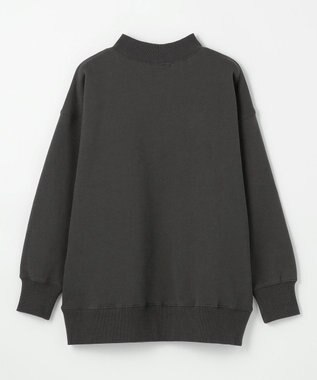 ANY 【洗濯機可】裏起毛スウェットハイネックプルオーバー チャコール