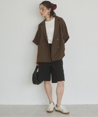 WEGO 【ANGIE VINTAGE】ハーフスリーブジャケット ブラウン