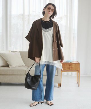 WEGO 【ANGIE VINTAGE】ハーフスリーブジャケット ブラウン