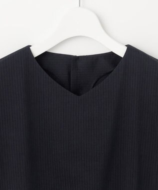 J.PRESS LADIES L カールマイヤーシアー シャドーストライプ カットソー ネイビー系